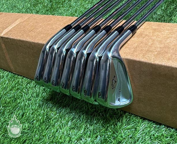 Used 2025 Callaway X Forged Irons 4-PW TI 120g X100 X-Stiff Flex Steel Golf Set