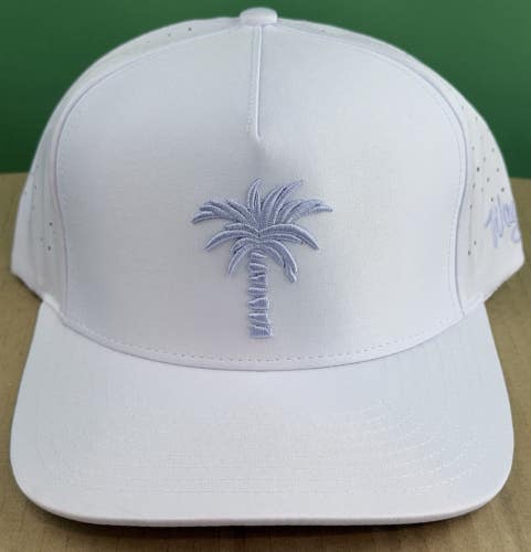 Waggle Isle Of Palms Golf Hat White Purple OG Snapback Adjustable Cap New