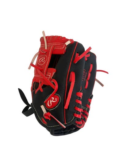 Used Rawlings PL10BS 10" T-ball Glove Black And Red 11692-S000155725