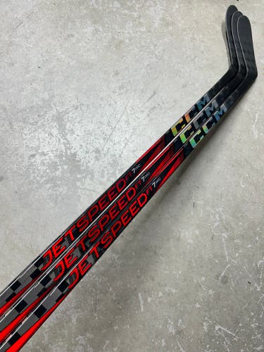 3 PACK 95 Flex P28 Senior CCM Jetspeed FT7 Pro Left Hand Hockey Stick Pro Stock