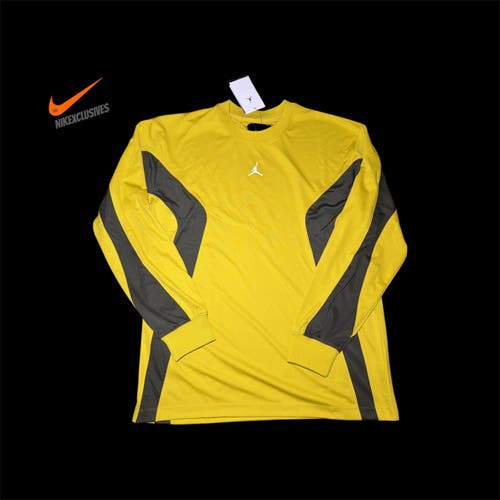 Yellow Large Men's Air Jordan Shirt (New) Jordan Brooklyn Men's Hike Mike Graphic Jersey IF1885-726