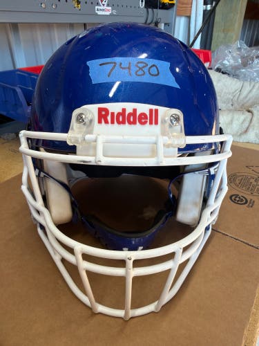 USED RIDDELL SPEED ICON ADULT HELMET - SMALL - ROYAL BLUE METALLIC