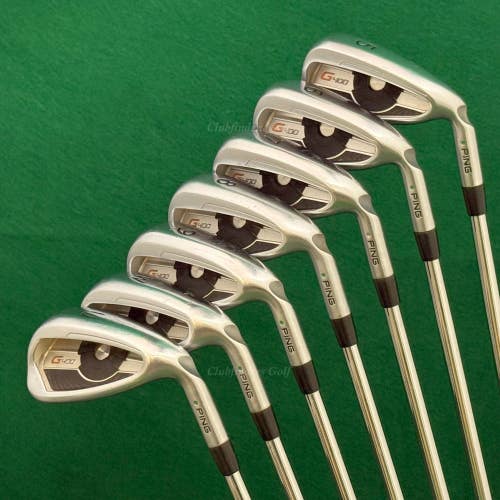 Ping G400 Green Dot 5-UW Iron Set Ping AWT 2.0 Steel Stiff