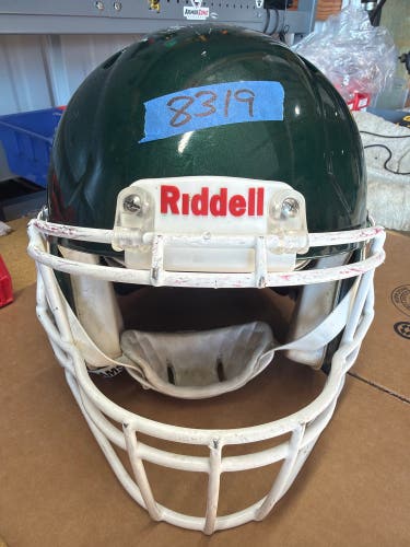 USED RIDDELL SPEED ICON ADULT HELMET - LARGE - FOREST GREEN METALLIC
