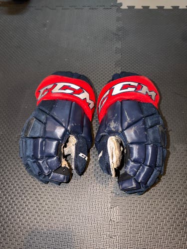 CCM HG42 Gloves 14" Pro Stock (Used) - Columbus Blue Jackets