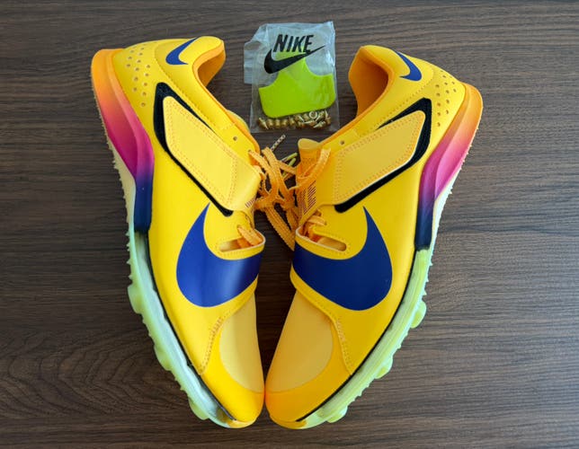 Men's Size 10.5 Nike Air Zoom LJ Elite Long Jump Track Citron Yellow FZ9326-800