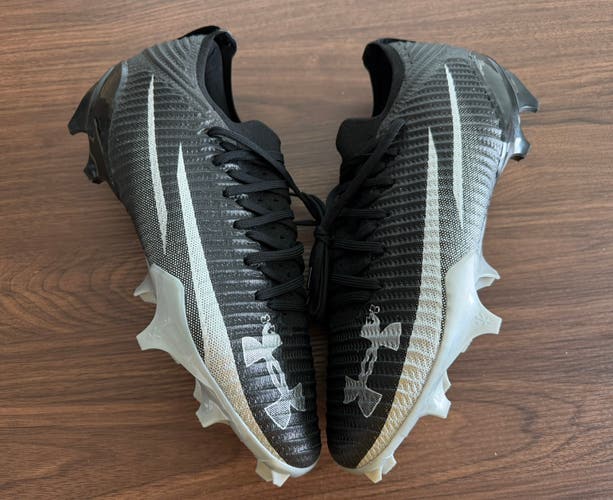 Size 11.5 - Under Armour Blur Pro Men's Football Cleats Black Silver 3028220-003