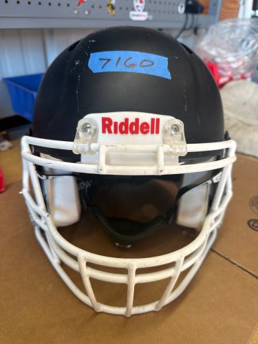 USED RIDDELL SPEED ICON ADULT HELMET - LARGE - FLAT BLACK