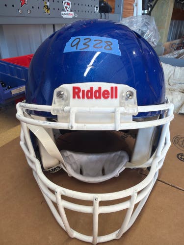 USED RIDDELL SPEED ICON ADULT HELMET - LARGE - ROYAL BLUE METALLIC