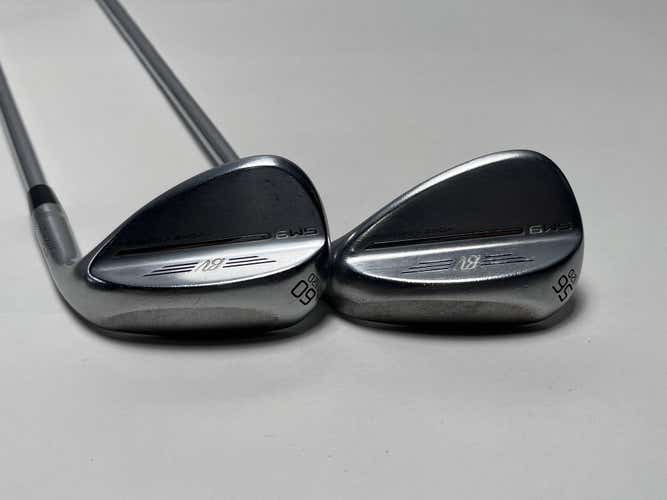 Titleist Vokey SM9 Tour Chrome Wedge Set 56* 12 60* 12 Wedge Steel Mens RH