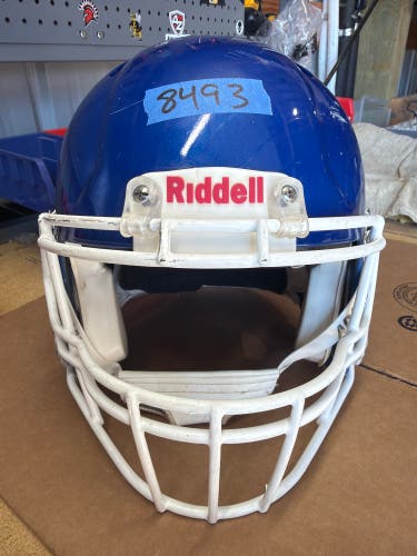 USED RIDDELL SPEED ICON ADULT HELMET - LARGE - ROYAL BLUE METALLIC