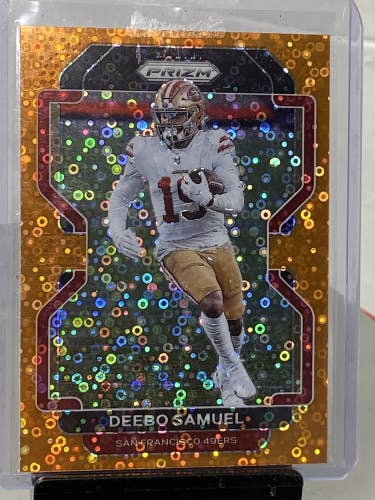 Deebo Samuel San Francisco 49ers Orange Disco #53 2021 Panini Prizm