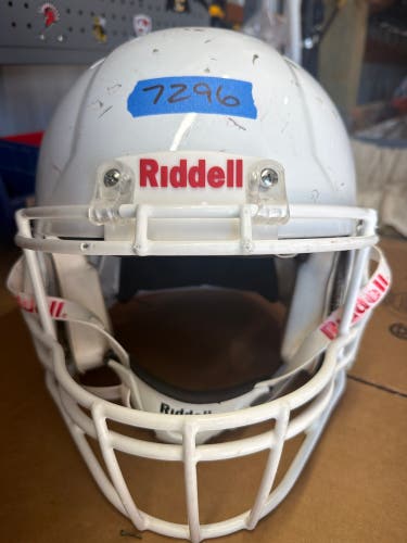 USED RIDDELL SPEED ICON ADULT HELMET - LARGE - WHITE METALLIC