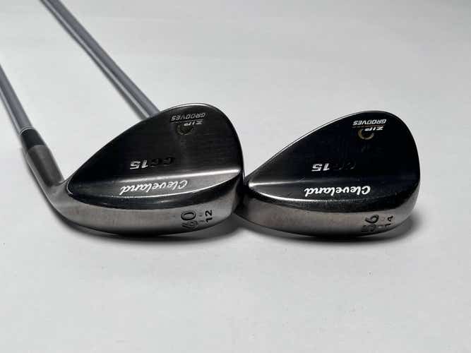 Cleveland CG15 Black Pearl Wedge Set 56* 14 60* 12 Traction Wedge Steel Mens RH