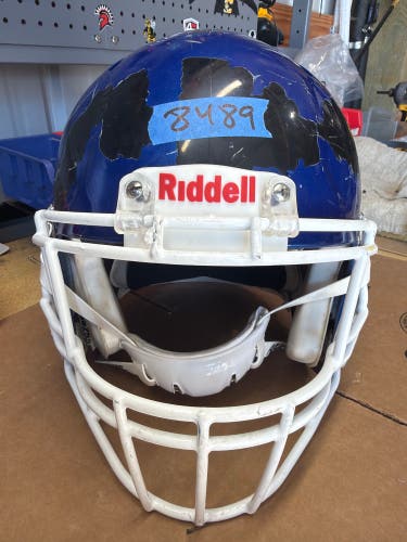 USED RIDDELL SPEED ICON ADULT HELMET - XL - ROYAL BLUE METALLIC