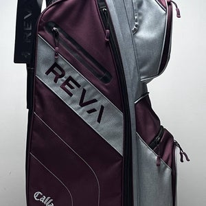 Callaway Reva Ladies Cart Bag Maroon 14-Way Divide Single Strap Golf Bag NEW