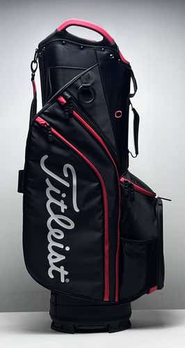 Titleist Cart 14 Cart Bag Black 14-Way Divide Single Strap Golf Bag NEW