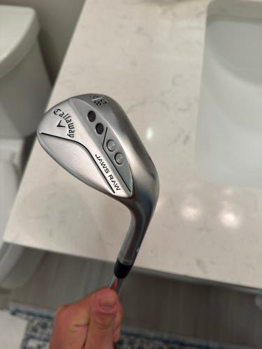 Men's Callaway Jaws Raw Right Handed Wedge Stiff Flex 58 Degree Steel Shaft (Used)