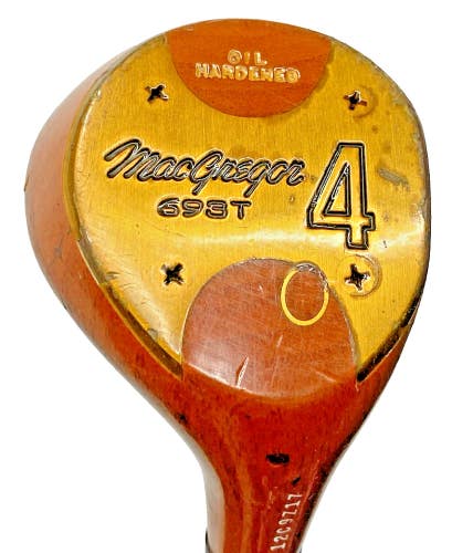 MacGregor 693T Oil Hardened Persimmon 4 Wood RH Regular Steel 42" Stock Grip HC
