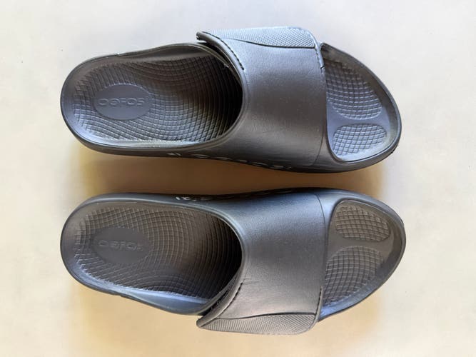 Black Men's Size 13.0 (W 15.0) Adult Oofos Ooahh Shoes (New)