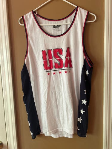 White Large USA Tank Top (Used)