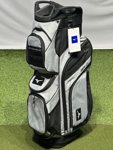 Mizuno BR-D4C Cart Golf Bag 14-Way Divider w/ Rain Hood - Color: Heather Grey