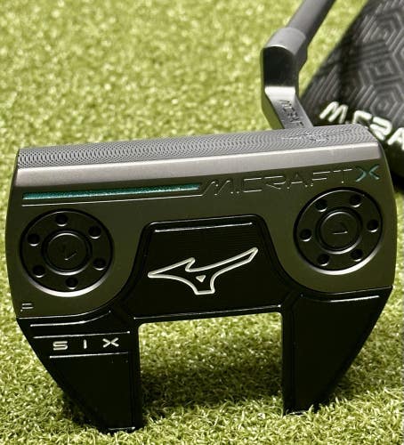 Mizuno Golf M Craft X P6 Mallet Putter Right Hand 34" Inch w/ Headcover MINT!