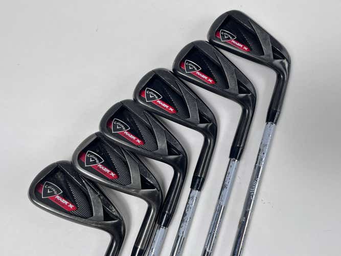 Callaway Razr X Black Iron Set 5-PW True Temper M-10 XP Uniflex Steel Mens RH