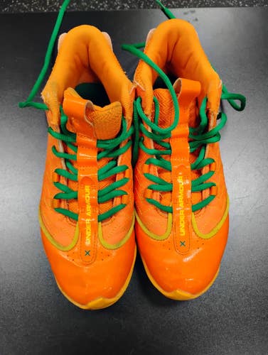 Used Under Armour HARPER 9 BB/SB Cleats Orange Junior 05 11849-S000042884