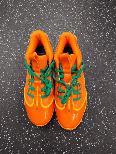 Used Under Armour HARPER 9 BB/SB Cleats Orange Junior 04.5 11849-S000042883
