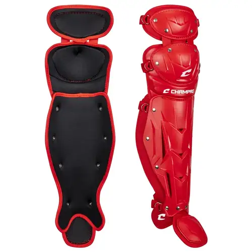 Champro Optimus MVP Catcher's Leg Guard - Red/Youth (New)