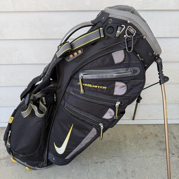 Nike Sasquatch Stand Carry Golf Bag 14 Way Dividers Black Yellow