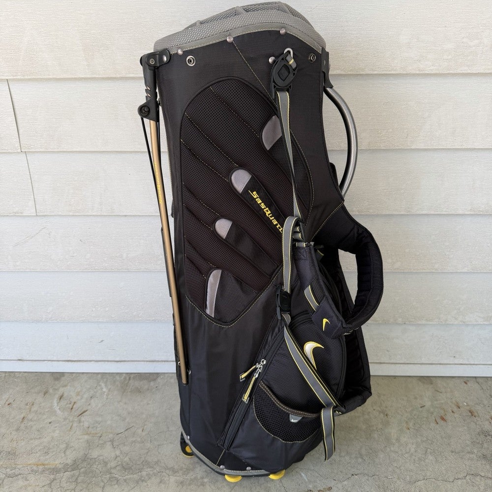 Nike Sasquatch Stand Carry Golf Bag 14 Way Dividers Black Yellow
