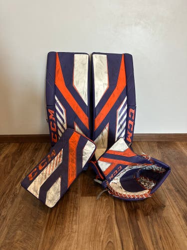 32 + 1.5 CCM Custom AXIS Pro Regular Goalie Full Set (Used)