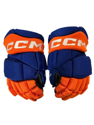 CCM JetSpeed FT1 Gloves Blue 13" Oilers Pro Stock (Used) 5917