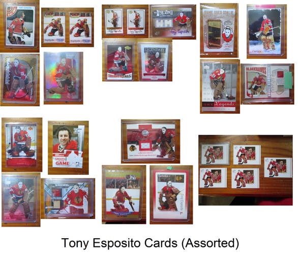 Chicago Blackhawks NHL Hockey Goalie Tony Esposito Trading Cards Assorted