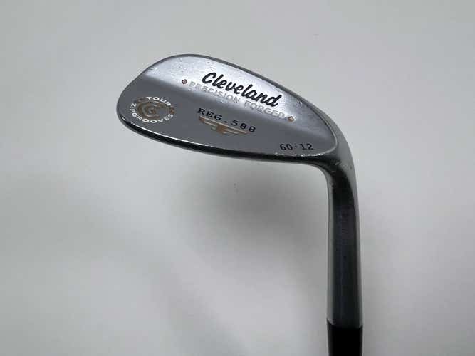 Cleveland 588 Chrome 2012 Lob Wedge LW 60* 12 Bounce Wedge Steel Mens RH +1/2"