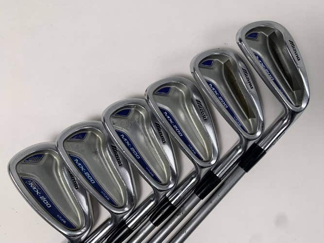 Mizuno MX 200 Iron Set 6-PW+SW Exsar IS4 65g Regular Graphite Mens RH