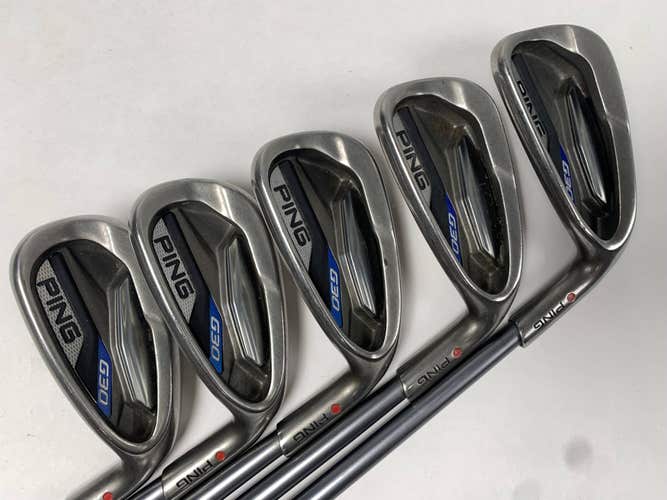 Ping G30 Iron Set 7-PW+GW Red Dot 1* Flat TFC 419 Regular Graphite Mens RH