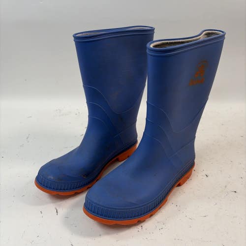 Kamik Rain Boots, Blue/Orange, Size 5