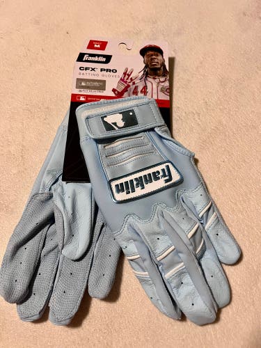 Franklin (Adult M) CFX PRO Batting Gloves Baseball Softball Baby Blue NEW