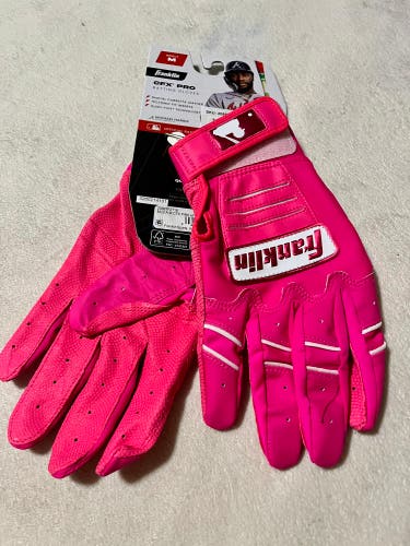 Franklin (Adult M) CFX PRO Batting Gloves Baseball Softball Pink NEW