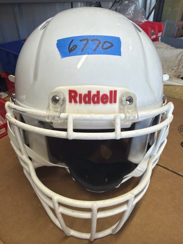 USED RIDDELL SPEED ICON ADULT HELMET - LARGE - WHITE METALLIC