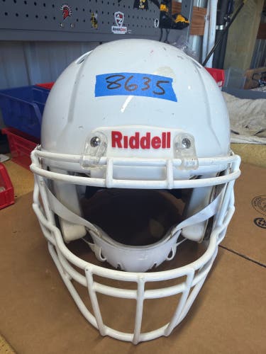 USED RIDDELL SPEED ICON ADULT HELMET - LARGE - WHITE METALLIC