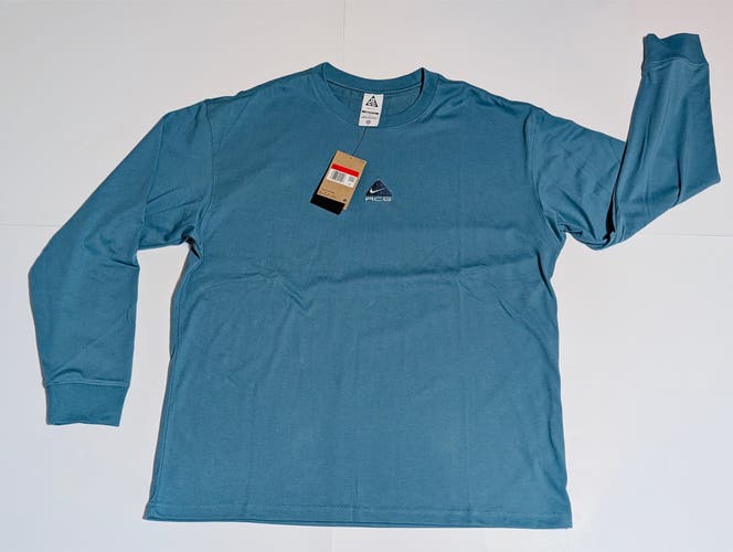 Large Men's Nike Shirt (New) Nike ACG Lungs Long Sleeve T-Shirt DR7753-006
Denim Turquoise