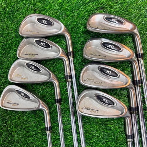 King Cobra SS-i Golf Iron Set 3-PW Right Hand Stiff Flex Steel Shaft JUMBO GRIPS