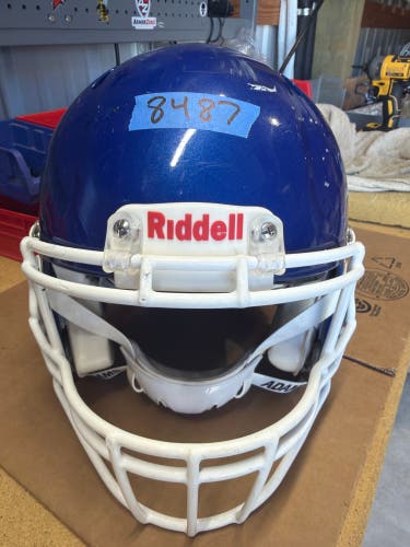 USED RIDDELL SPEED ICON ADULT HELMET - XL - ROYAL BLUE METALLIC