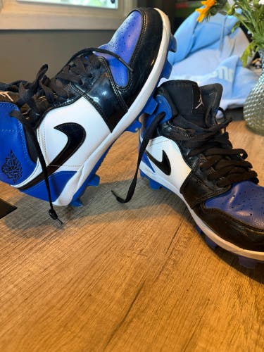 Blue Men's Size M 8.5 (W 9.5) Adult Air Jordan Molded Cleats Cleats (Used)
