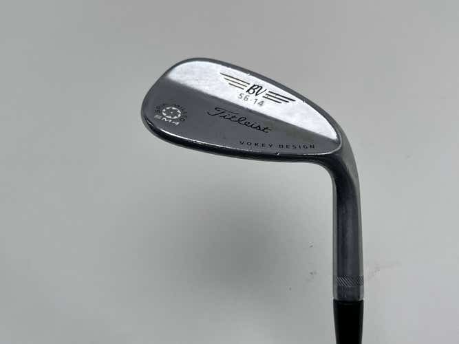 Titleist Vokey Spin Milled SM4 Chrome Wedge 56* 14 Bounce Wedge Steel Mens RH