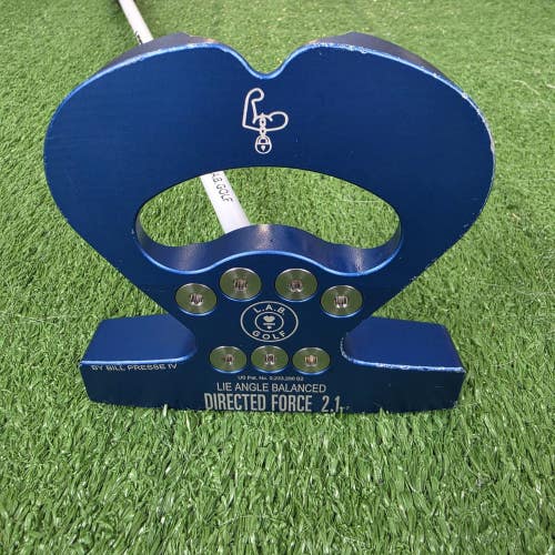 Lab Golf Directed Force 2.1 Blue Armlock 42.5" Mallet Putter White Accra RH